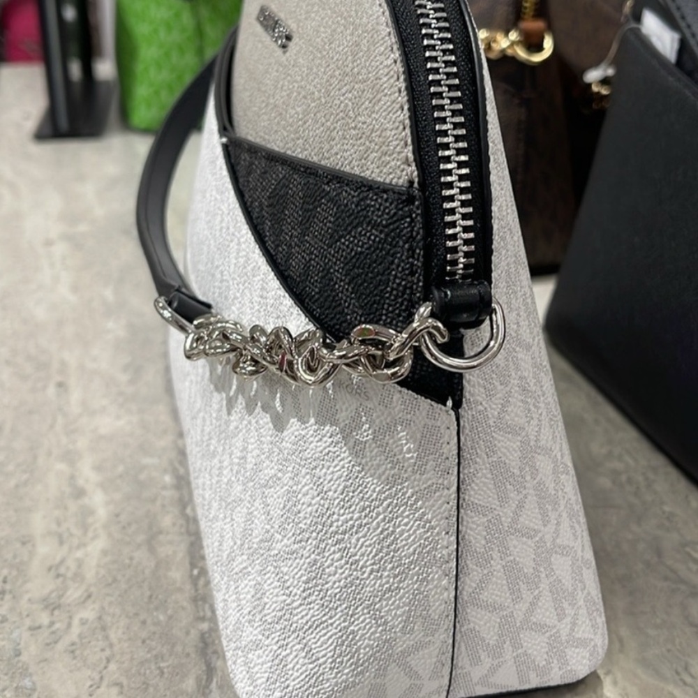 Michael Kors Jet Set Travel Crossbody Bag | Colorblock Signature Logo | NWT - Picture 7 of 9